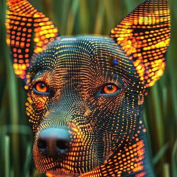 Conceptual Representation of Dingo Behavior with Unique Manipulation Effects in Digital Art