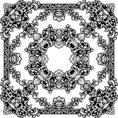 Luxury Floral Border Ornament Vector Illustration