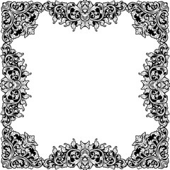 Luxury Floral Border Ornament Vector Illustration