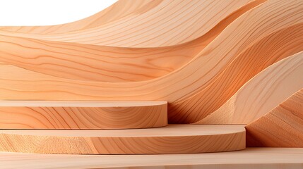 Obraz premium Wood Steps Display Background