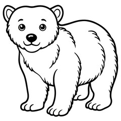 Polar Bear Line Art