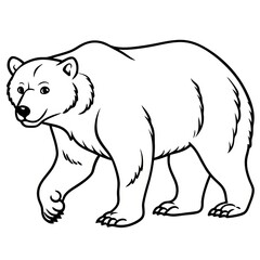Obraz premium Polar Bear Line Art
