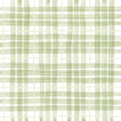 Sage Green Plaid Tartan Gingham Check Hand Drawn Background Pattern Overlay