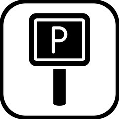 Parking symbol vector icon style