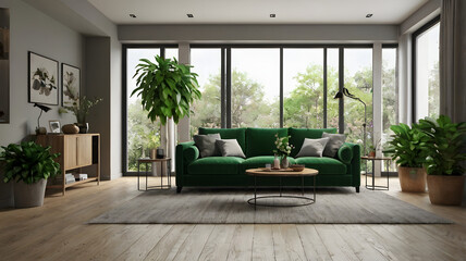 Fototapeta premium modern living room with a view