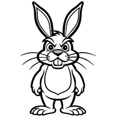 Obraz premium Rabbit Line Art