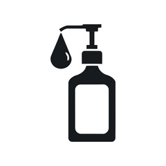 Minimalist Black And White Soap Dispenser Vector Icon Design For Hygiene And Healthcare Related Visuals