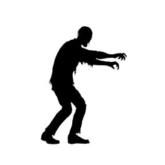 zombie silhouette – vector illustration