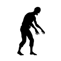 zombie silhouette – vector illustration