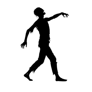 zombie silhouette &ndash; vector illustration