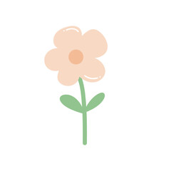 Cute Decorative Flower Vector Illustration 