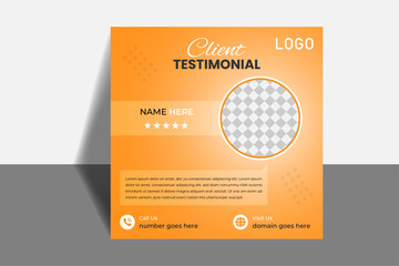 Client testimonial design template