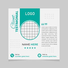 Client Testimonial Design Template