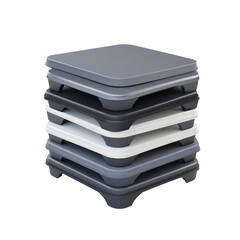 Stack Of Aerobic Step Platforms Isolated On isolated on a transparent background