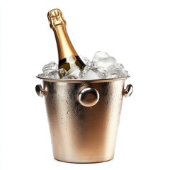 Sparkling wine in a chilled bucket