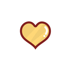 Cute heart sticker icon. Vector illustration 