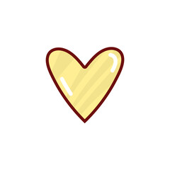 Cute heart sticker icon. Vector illustration 