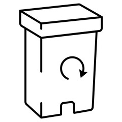 Clean Trash Bin Icon | Digital Graphic