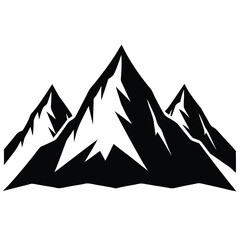 Snow Capped Mountain Peaks in Morning Light