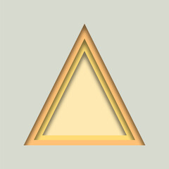 3D Papercut Shape Frame Vector