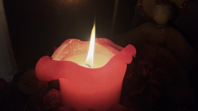 Candles glow flame