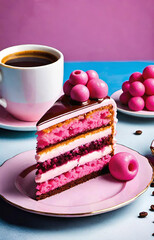 chocolate cake with cherry