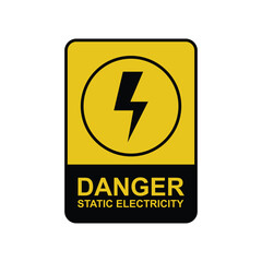 Danger electrical static hazard sign vector