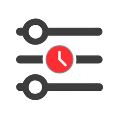 Time Setting Control Panel Icon: Adjustable Time Parameters