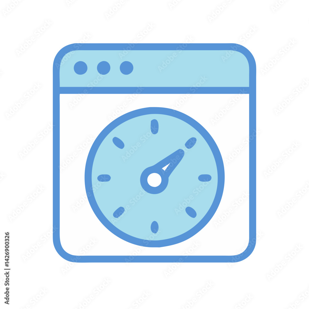 Poster browser window displaying performance optimization or website loading