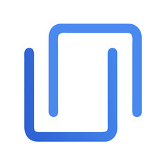 Abstract Blue Interlocking Symbol on Black Background Design