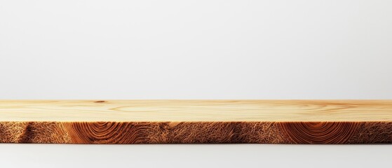 High Quality Photorealistic Wood Grain Surface with Edge Detail for Rustic or Modern Design Projects