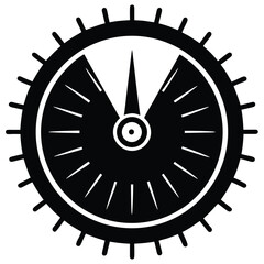 Isolated Black Vector power meter on white background