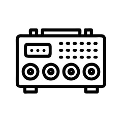 Synthesizer Icon: Black Outline Vector Image Design