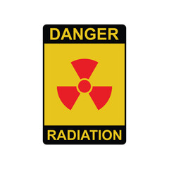 Obraz premium Danger radioactive sign symbol design