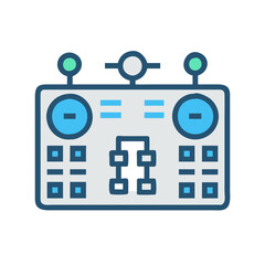 Control panel illustration of instrument for industry monitoring