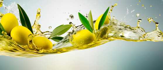Olives and olive oil – elegant composition