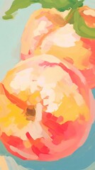 Fototapeta premium Peach painting art backgrounds.