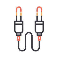 Dual Audio Cable: A Simple Icon Design
