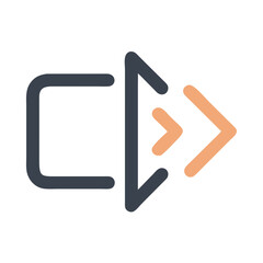 Forward icon, next, play, multimedia symbol, interface element