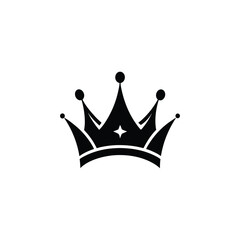 crown icon silhouette on white background