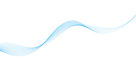 Abstract vector background with blue wavy lines. Blue wave background. Blue lines vector illustration. Curved wave. Abstract wave element.	