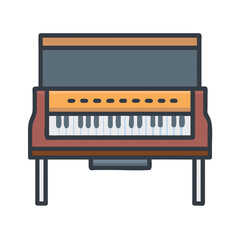 Fototapeta premium Illustration of piano, musical instrument on a black background