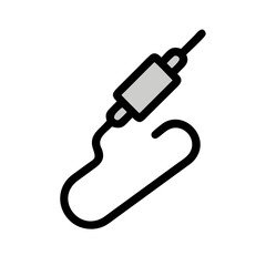 Rolling pin icon symbol on black background image