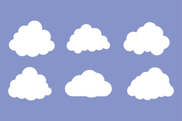 vector clouds set 