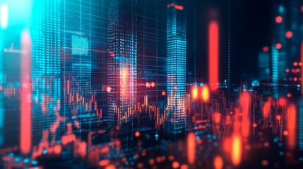 Obraz premium abstract creative data and technology illustration