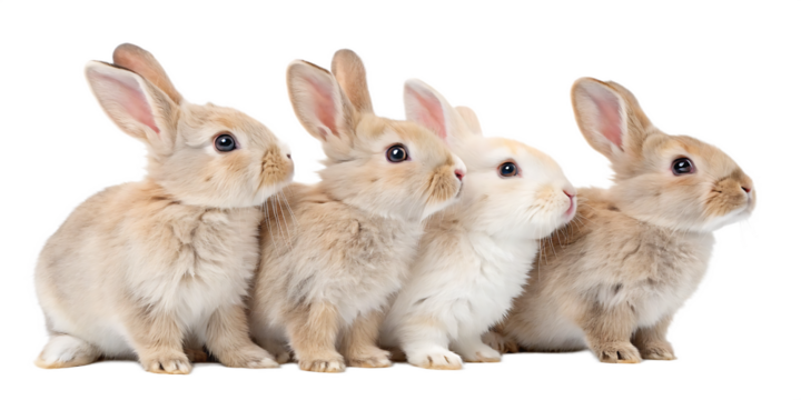 set of rabbit isolated on white background, PNG