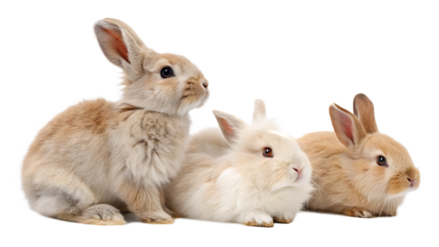 set of rabbit isolated on white background, PNG