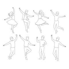 Crowd of people silhouette, cheerful fans people. Big event, concert or sport. Vector illustration