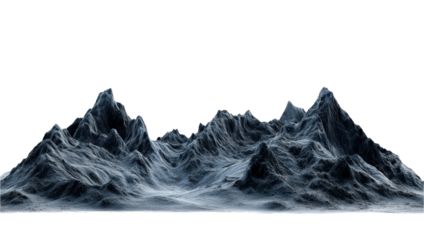 Majestic Mountain Landscape: A mesmerizing aerial view showcases a rugged mountain range. Peaks pierce the sky in an awe-inspiring display of natural grandeur and scenic panorama.