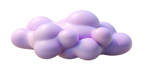 Abstract Glossy Gradient Bubbles with Interconnected Organic Shapes